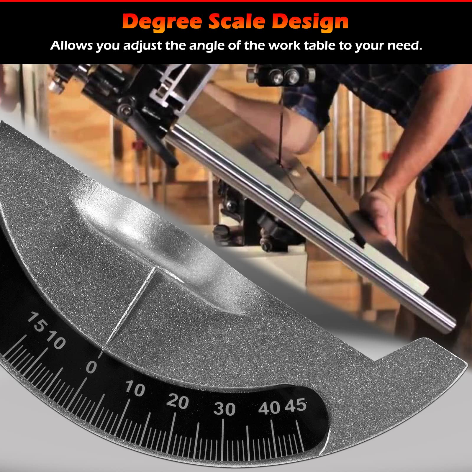 14" Bandsaw Trunnions with Degree Scale Fits for Most 14-Inch Wood Band Saws, Directly Replaces for JWBS-14, LBS-60, 426-02-395-0005, 426-02-0-950-0002 (Set of Two)