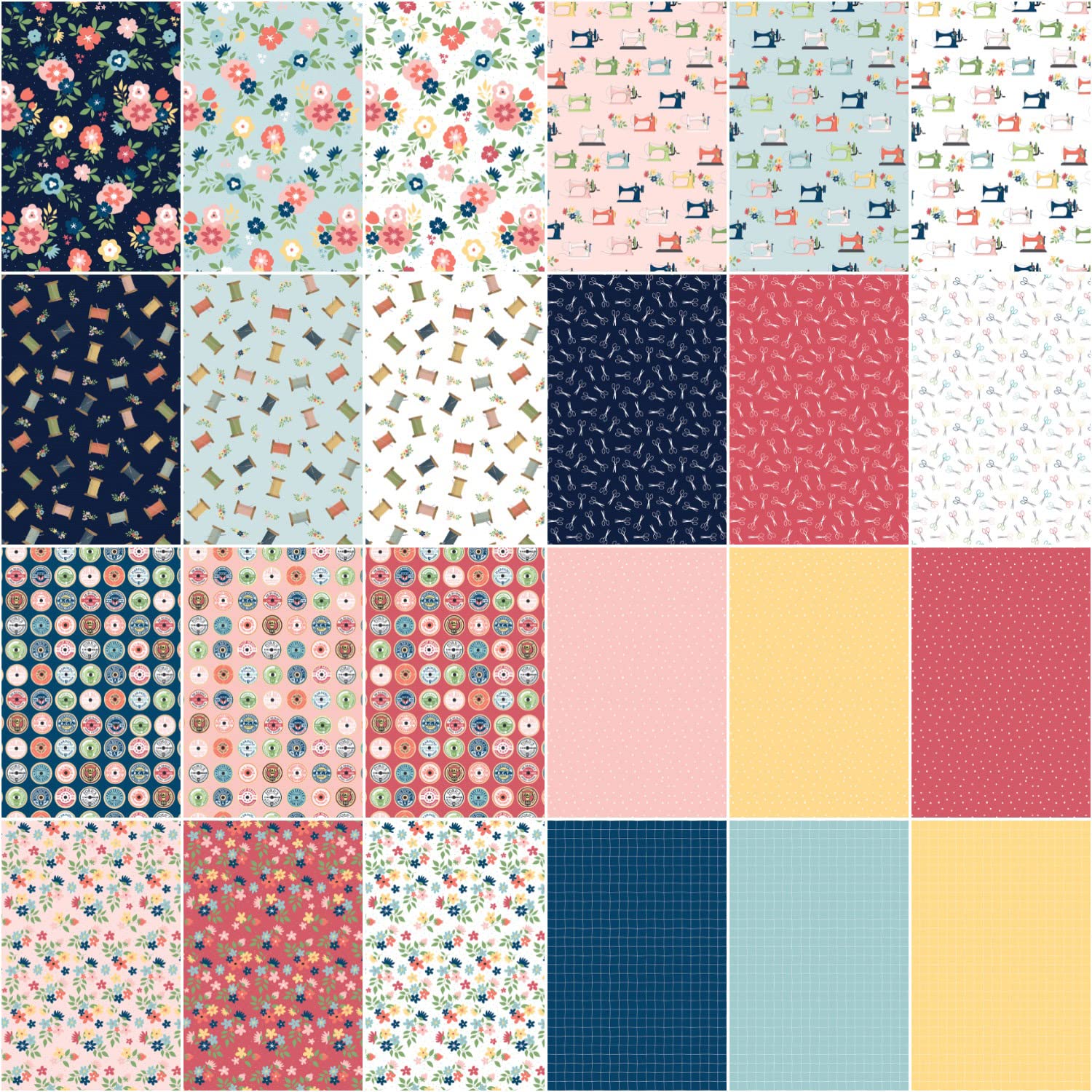 Sew Much Fun Riley Blake 5-inch Stacker, 42 Precut Fabric Quilt Squares by Echo Park Paper