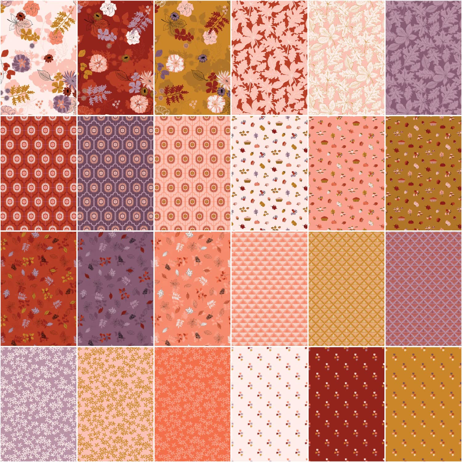 Riley Blake Designs Maple Riley Blake 5-inch Stacker, 42 Precut Fabric Quilt Squares by Gabrielle Neil Design, Assorted, 5 Inches