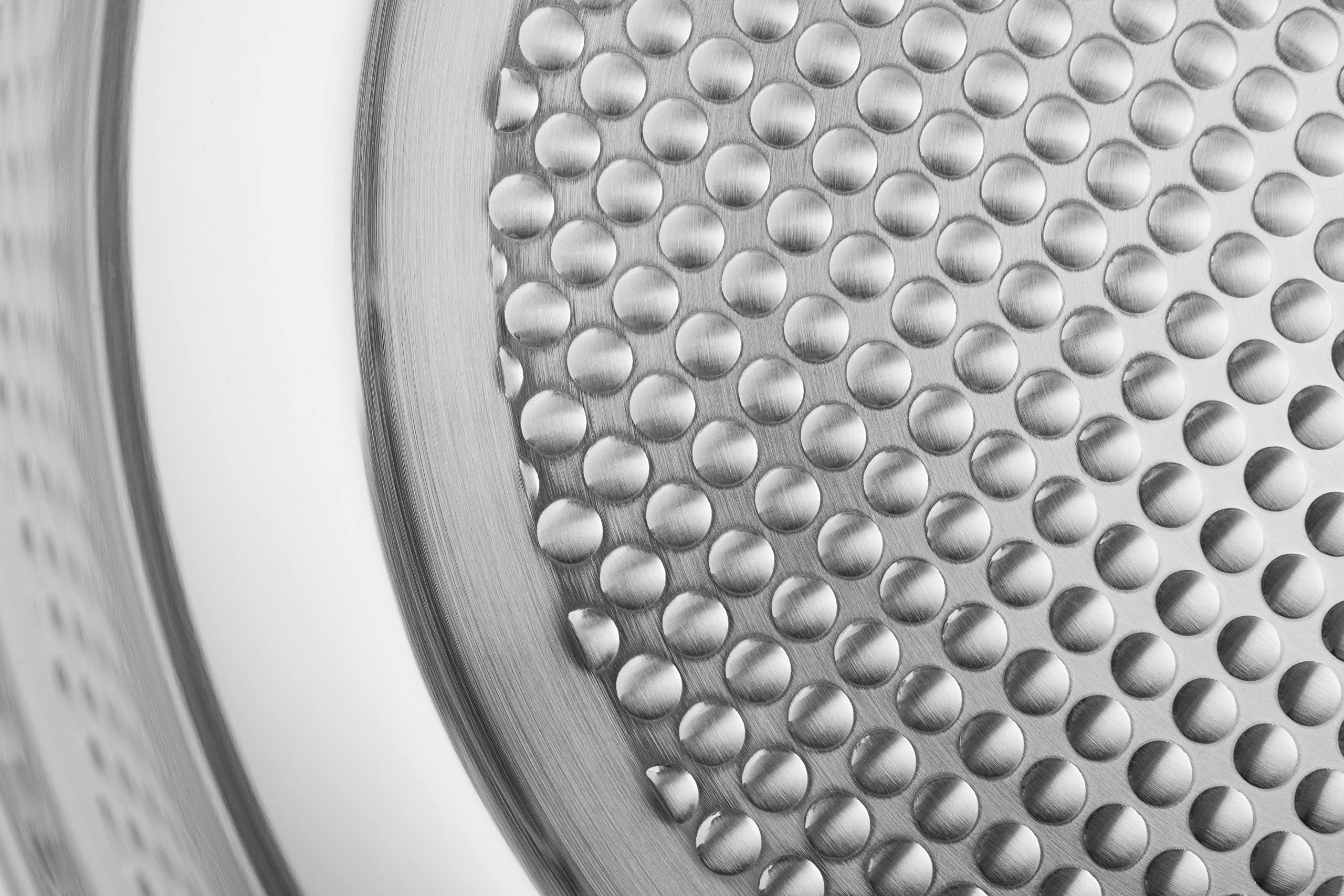 Eva Trio | Frying pan Ø 28 SS honeycomb | With "waffle bottom" - a special pattern that prevents food from baking | stainless steel