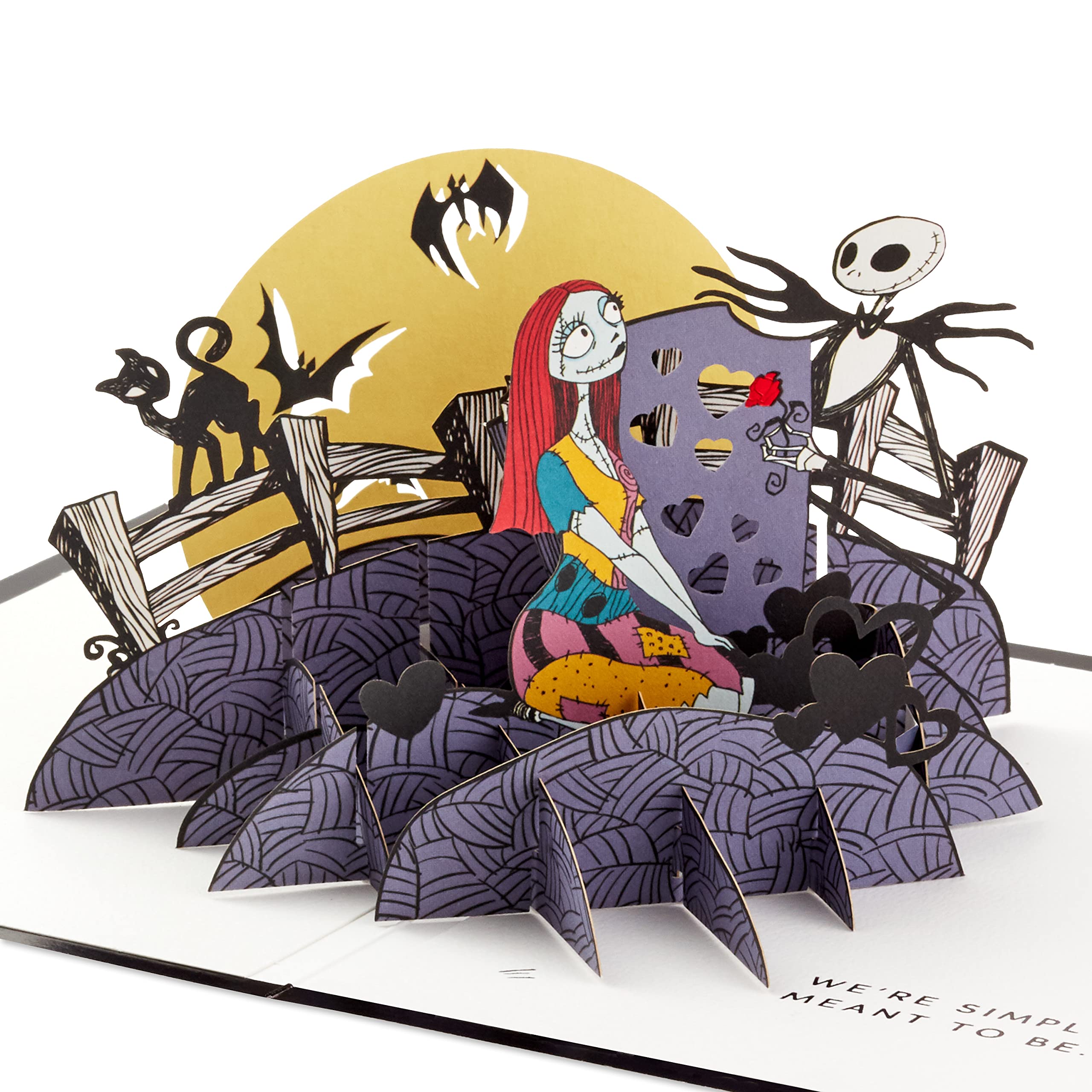 Hallmark Signature Paper Wonder Pop Up Halloween Card, Anniversary Card, Romantic Birthday Card (Nightmare Before Christmas)