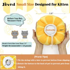 Jevnd Kitten Cones After Surgery 0-6 Months, Donut Extra Small Kitten Cone Collar Soft to Stop Licking Neck, Elizabethan Kitten e Collar for Recovery, xs Small Cat Cone Spray, Pet Soft Cone for Cats