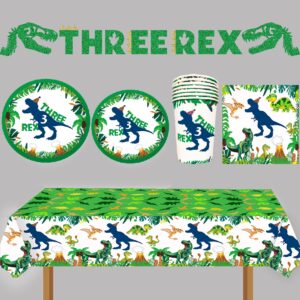 BIGKEOKI 3pcs Dinosaur Party Tablecloth Dinosaur Birthday Table Cover T-Rex Dinosaur Party Supplies Decorations Dino 1st 2nd 3rd 10th Birthday Table Cloth for Boys-86.6 * 51.2in