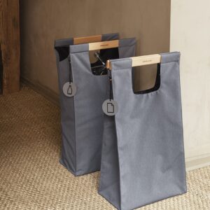 Eva Solo | Waste Separation Bag 7.4 Gallon (28 litres) | Beechwood Handles with Magnet Closure | Robust Stable Waste Separation Bag | Dark Grey