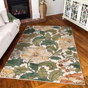 Simply Southern Cottage Jefferson Floral Area Rug, 6' x 9', Green