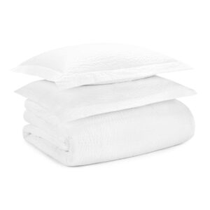 standard textile cumulus duvet set, white, full/queen