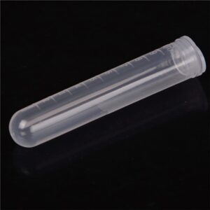 25Pcs 10ml Microcentrifuge Tube with Snap Cap, Clear Plastic Centrifuge Tubes Small Sample Bottle Mirco Test Tubes for Sample Storage Container