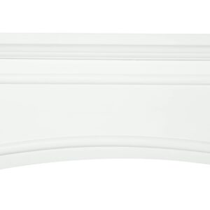 HOMCOM Modern Fireplace Mantel, Surround Mantels for Fireplace with Decorative Pattern Interior Width 29" White