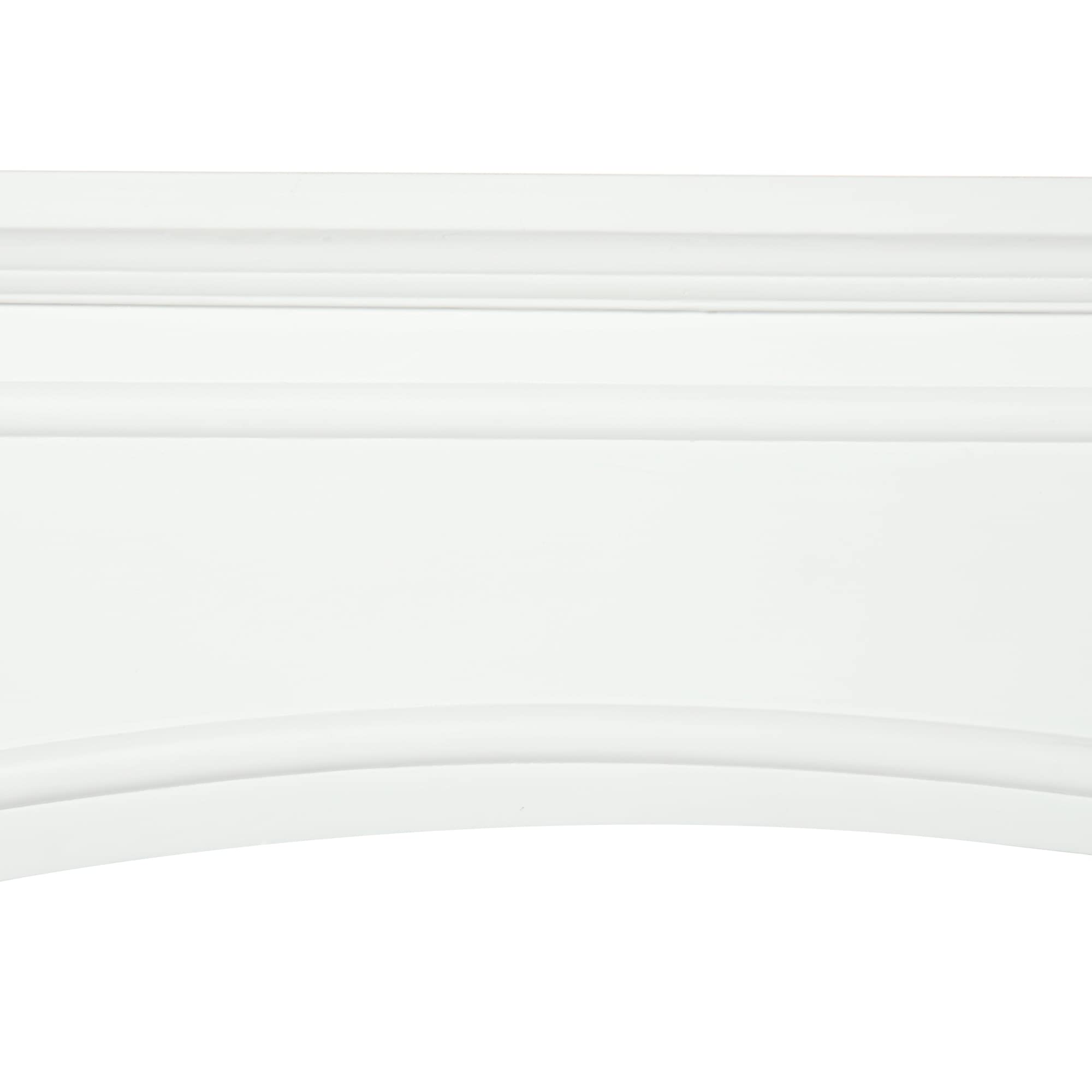 HOMCOM Modern Fireplace Mantel, Surround Mantels for Fireplace with Decorative Pattern Interior Width 29" White