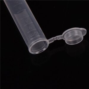 25Pcs 10ml Microcentrifuge Tube with Snap Cap, Clear Plastic Centrifuge Tubes Small Sample Bottle Mirco Test Tubes for Sample Storage Container