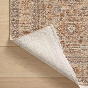 Loloi Angela Rose Blake Collection BLA-06 Oatmeal/Spice 7'-10" x 10'-2", .25" Pile Height, Fringe, Area Rug