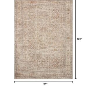 Loloi Angela Rose Blake Collection BLA-06 Oatmeal/Spice 7'-10" x 10'-2", .25" Pile Height, Fringe, Area Rug