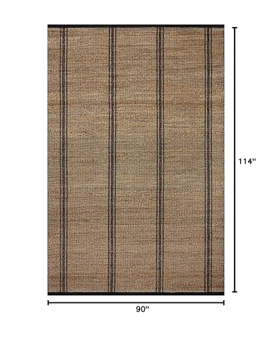 Loloi Angela Rose Colton Collection CON-01 Natural/Black 7'-6'' x 9'-6'', .38" Pile Height, Area Rug