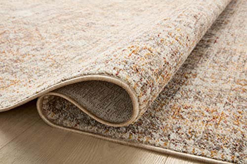 Loloi Angela Rose Blake Collection BLA-06 Oatmeal/Spice 7'-10" x 10'-2", .25" Pile Height, Fringe, Area Rug