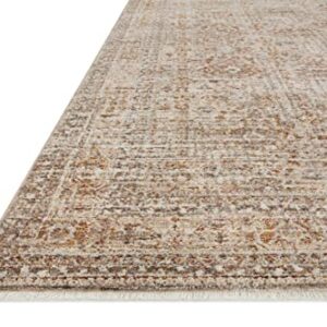 Loloi Angela Rose Blake Collection BLA-06 Oatmeal/Spice 7'-10" x 10'-2", .25" Pile Height, Fringe, Area Rug