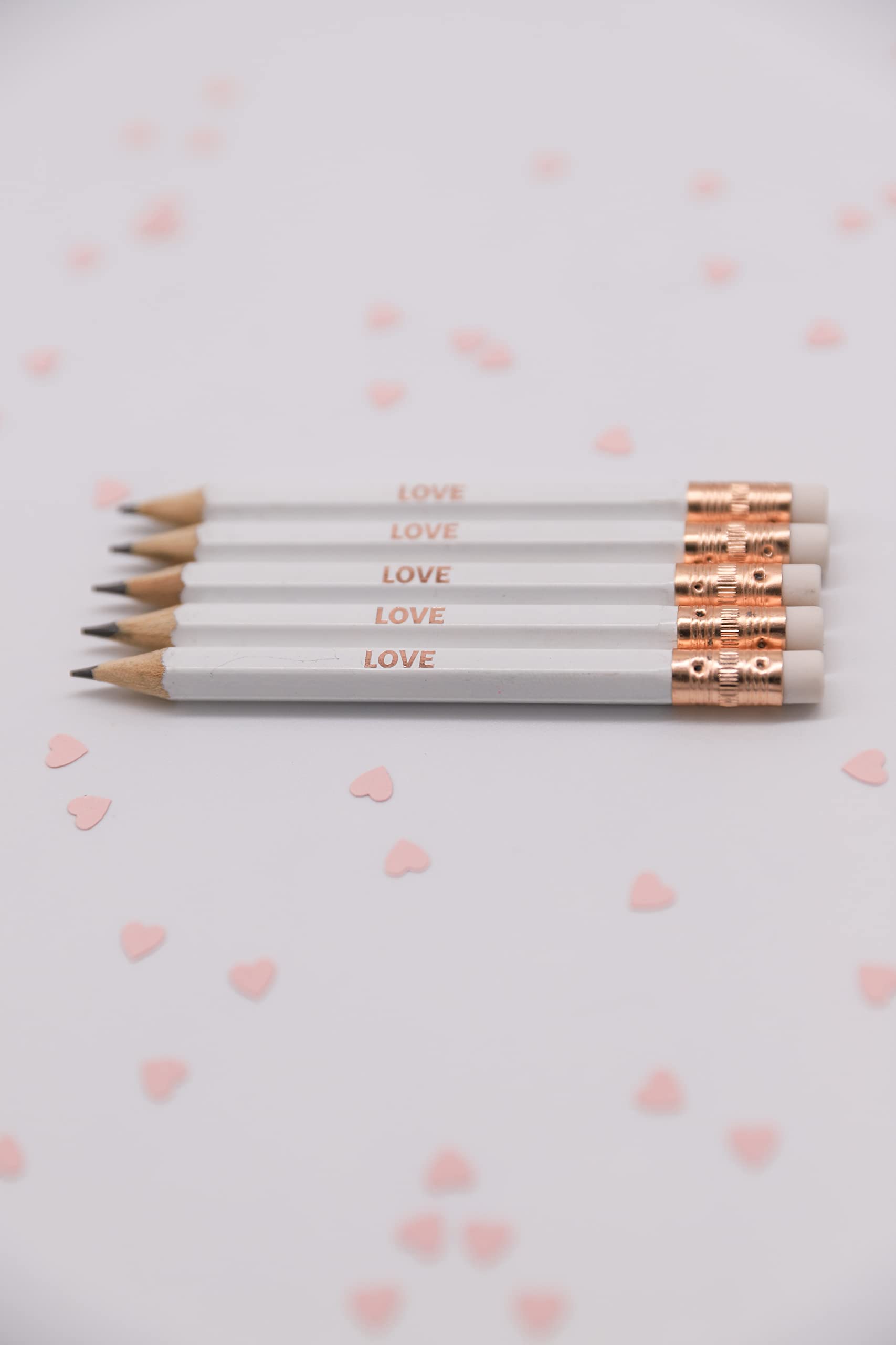 50 Pack Bridal Shower Pencils for Bridal Shower Games 50 Guests Perfect Mini Pencils Wedding Pens for all Wedding Shower Games Baby Shower Pencils or Golf Pencils with Erasers | Bridal Shower Pens