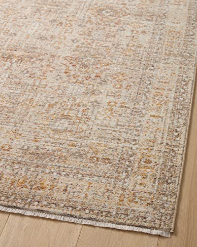 Loloi Angela Rose Blake Collection BLA-06 Oatmeal/Spice 7'-10" x 10'-2", .25" Pile Height, Fringe, Area Rug