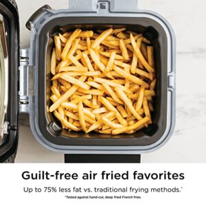 Rapid Cooker Air Fryer 6-qt. Capacity 10-in-1 Functionality Meal Maker Sea Salt Gray Grey Stainless Steel