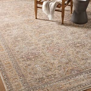 Loloi Angela Rose Blake Collection BLA-06 Oatmeal/Spice 7'-10" x 10'-2", .25" Pile Height, Fringe, Area Rug