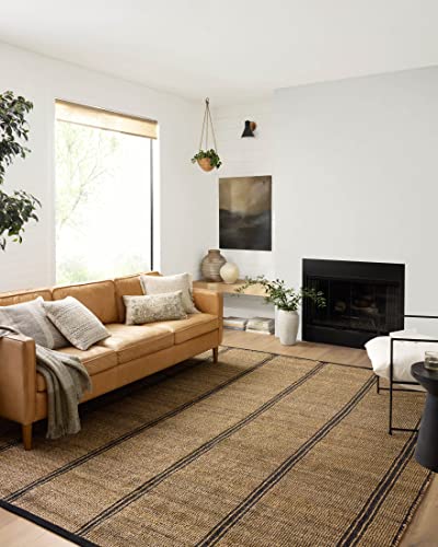 Loloi Angela Rose Colton Collection CON-01 Natural/Black 7'-6'' x 9'-6'', .38" Pile Height, Area Rug