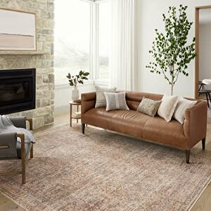 Loloi Angela Rose Blake Collection BLA-06 Oatmeal/Spice 7'-10" x 10'-2", .25" Pile Height, Fringe, Area Rug