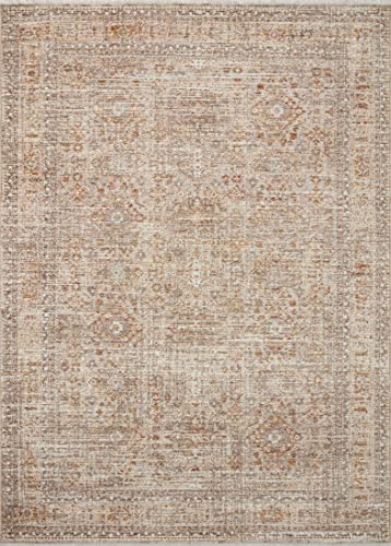 Loloi Angela Rose Blake Collection BLA-06 Oatmeal/Spice 7'-10" x 10'-2", .25" Pile Height, Fringe, Area Rug