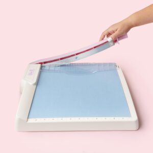 We R Memory Keepers Guillotine Trimmer – 12" Large Paper Cutter with 1/4-Inch Grid, Cuts Up to 10 Sheets, Perfect for Scrapbooking, Journals, Cards, and Craft Projects, Lilac