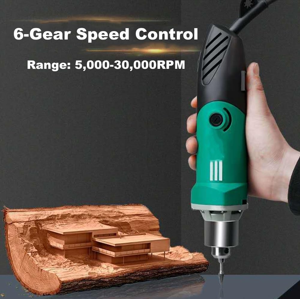 Rotary Carver Tool 480W Power Electric Die Multifunction Grinder 30000RPM High Speed