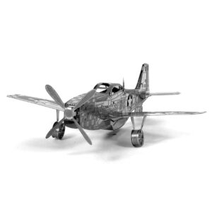 Metal Earth P-51 Mustang 3D Metal Model Kit Bundle with Tweezers Fascinations