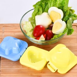 6 Pcs Cartoon Cute Boil Egg Mold, Egg Sushi Rice Mould Plastic Cake Chocolate Mold With Rabbit Bear Fish Car Star Love Heart Shape Decorating Fondant Cake Cookery Molds