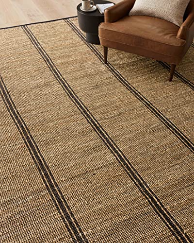 Loloi Angela Rose Colton Collection CON-01 Natural/Black 7'-6'' x 9'-6'', .38" Pile Height, Area Rug