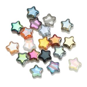 200pcs star beads star spacer beads star shape beads star pony beads beads star for jewelry bracelet necklace making, 8mm