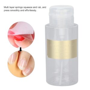 Sonew 300ml Pump Dispenser, Multifunctional Empty Press Bottle Push Down Pump Dispenser for Nail Remover Lotion Make up Water Nail Polish Makeup Remover Liquid