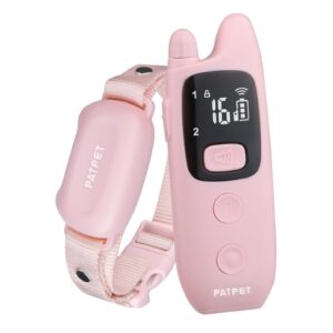 patpet dog shock collar with remote - waterproof dog training collar for small medium large dogs with beep, vibration and 16 static levels shock