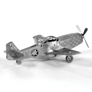 Metal Earth P-51 Mustang 3D Metal Model Kit Bundle with Tweezers Fascinations