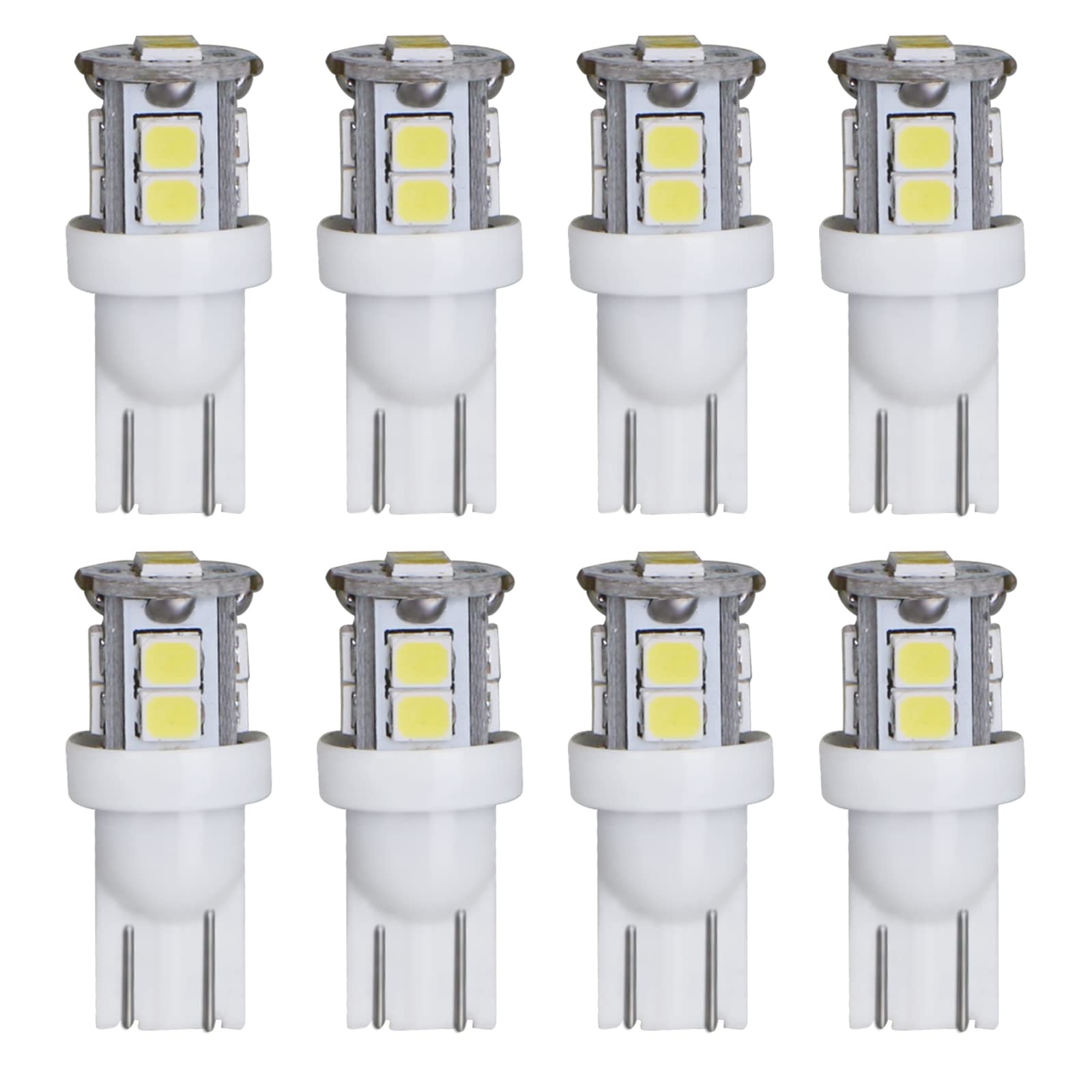 HUTTUUBUDU LED Landscape Light Bulbs 1W 12V Cool White 6000K，7W Low Voltage Incandescent Light Bulbs Equivalent，Wedge Base T5 Malibu Bulbs, Garden Light Bulbs, Landscape Bulbs 8 Pack