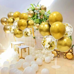 ZJDHPTY Gold Party Decorations Balloon Stand Centerpiece Table Decorations for Birthday Bridal Shower Graduation Wedding Anniversary Engagement Mother's Day Father's Day New Years 2025(Gold set4)