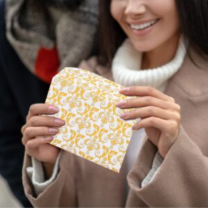 150 Pcs Currency Envelopes Graduation Money Holder for Cash Gift 2.88 x 6.5 Inch White Gold Greeting Card Envelopes for Christmas Holidays Birthdays Bonuses Gifts Nice Envelopes for Tips Coins