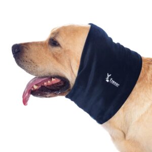 dog hoodie, soft snoods for dogs, breathable dog head wrap ear cover for anxiety relief and calming, ear wraps for dogs reduce anxiety thunder (dark blue, m)