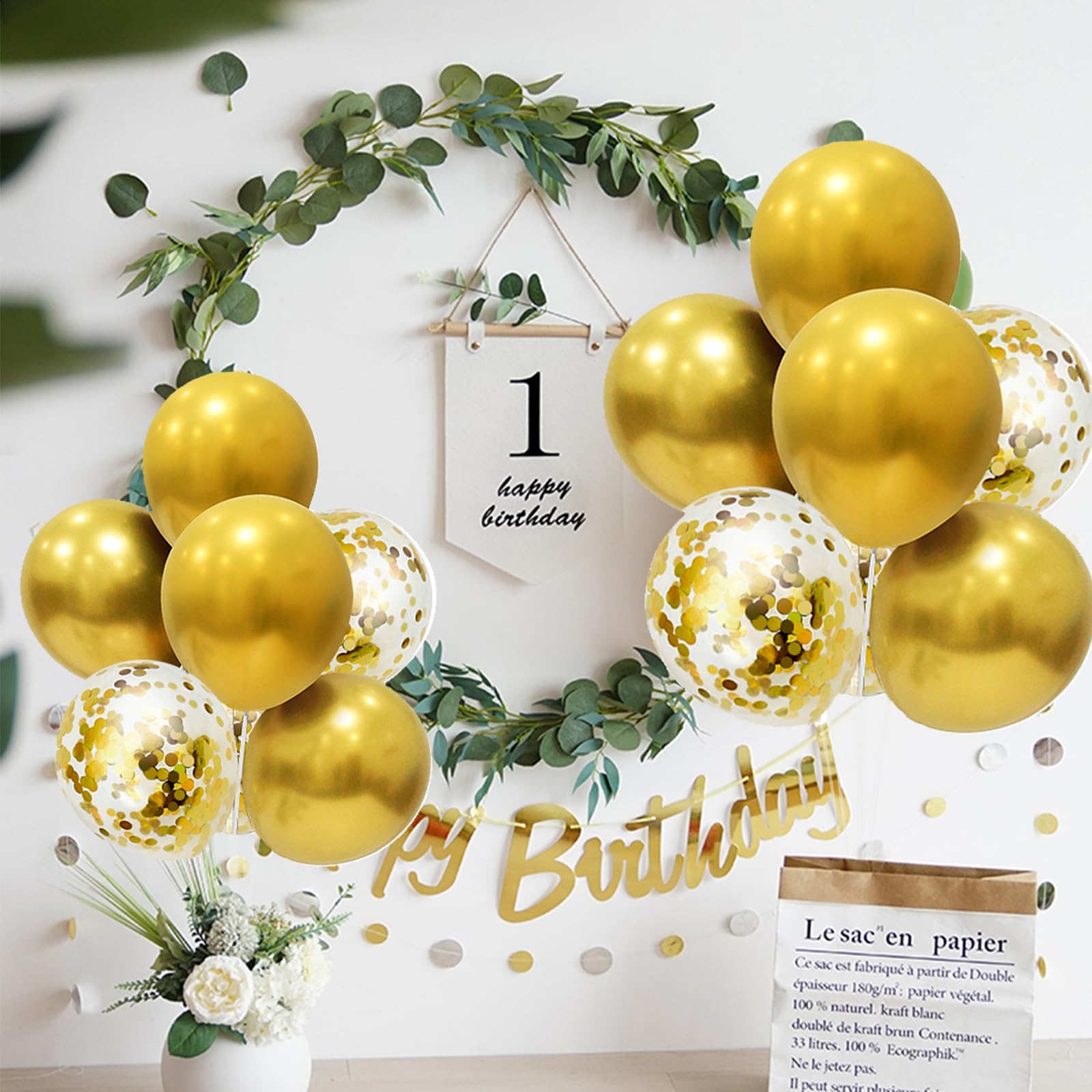 ZJDHPTY Gold Party Decorations Balloon Stand Centerpiece Table Decorations for Birthday Bridal Shower Graduation Wedding Anniversary Engagement Mother's Day Father's Day New Years 2025(Gold set4)