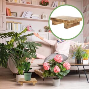 LUOZZY Wood Step Stool Portable Rectangle Bed Stool Small Step Ladder for Kitchen & Bathroom Foot Rest Stool Under Desk