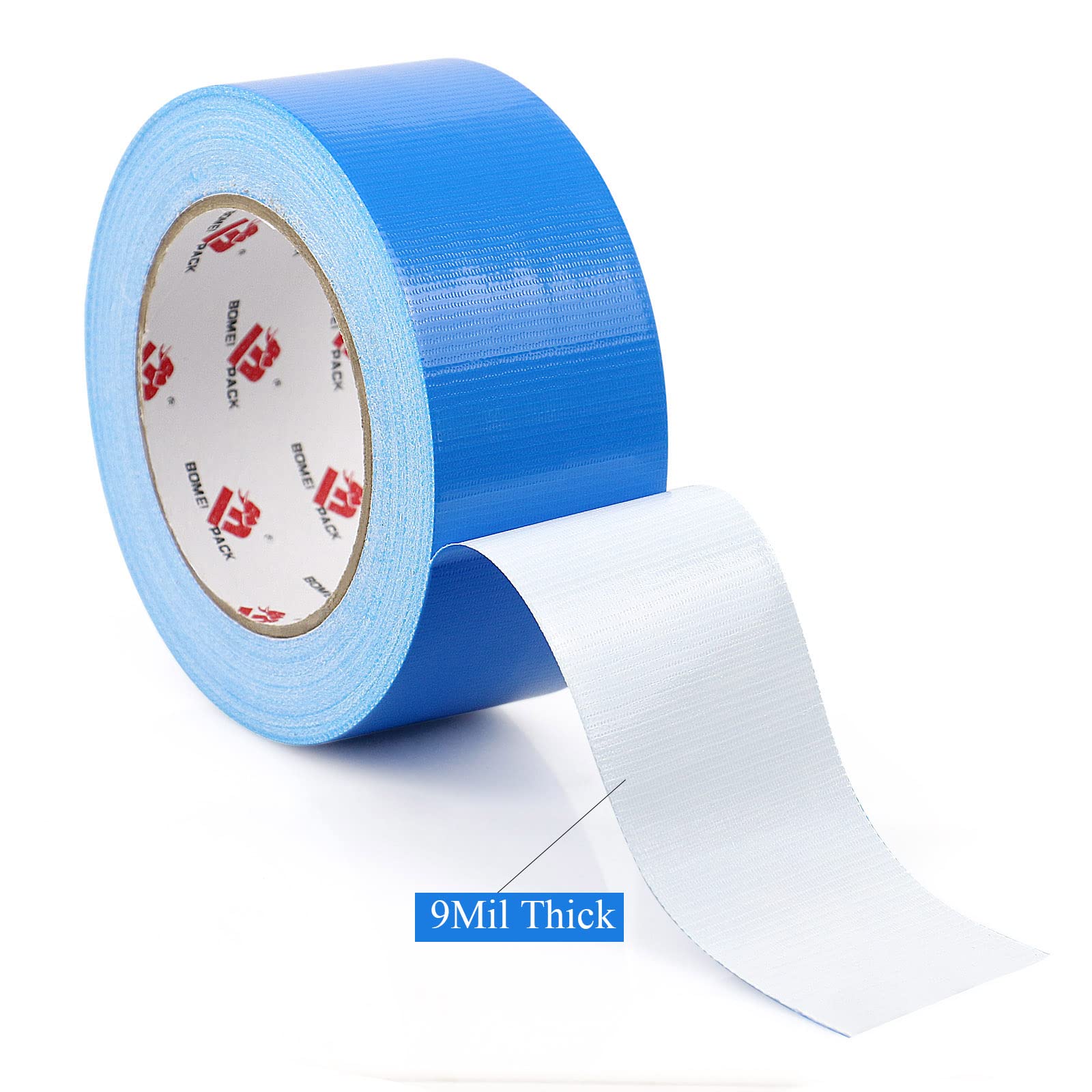 2 Pack Blue Duct Tape Heavy Duty,9 Mil Thickness,2 Inches x 30 Yards,Strong Industrial Strength,Flexible,No Residue,Waterproof and Tear by Hand,Multi-Use for Indoor & Outdoor Repairs