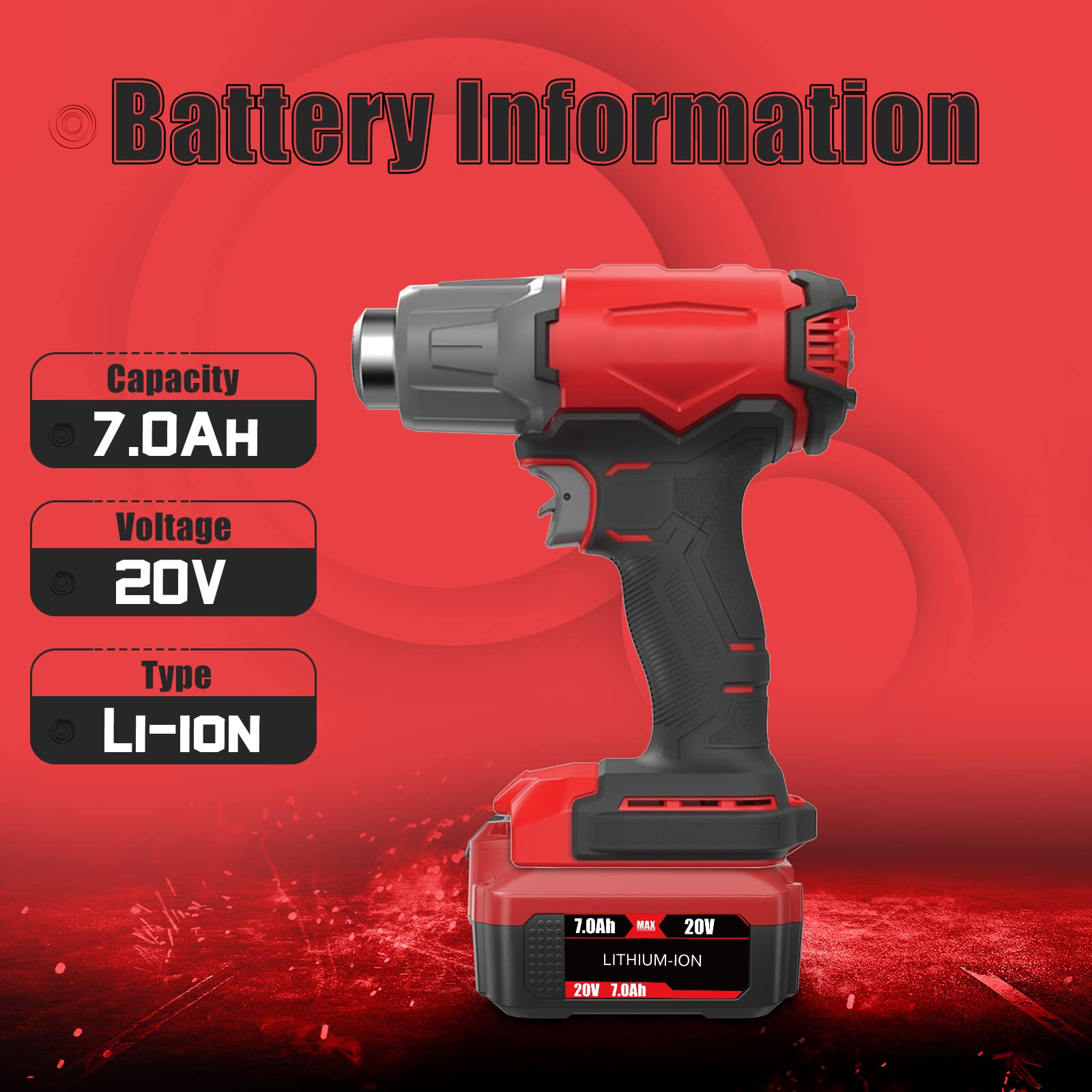 CMCB202 Upgarded 7.0Ah 20V Replacement for Craftsman V20 Battery for Craftsman 20V MAX Lithiumion Battery CMCB201 CMCB202-2 CMCB204 CMCB204-2 CMCB209 CMCB205 CMCS500 for Craftsman 20Volt Drill Battery