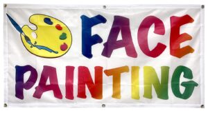 4 less co 2x4 ft face painting banner fabric polyester sign wb