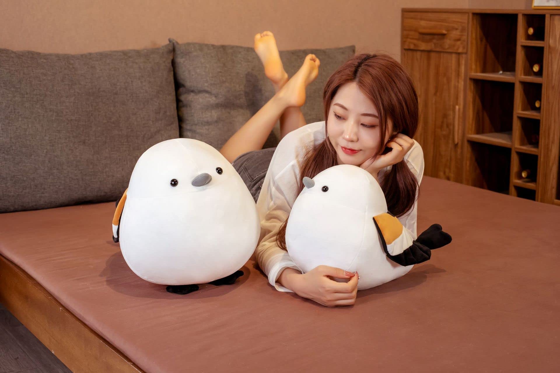 XIZHI 19.7" Sparrow Plush Toy Stuffed Animal Figures Bird Throw Pillow Toys Plushie Huggable Stuffed Animal Doll for Children Birthday Christmas and Other