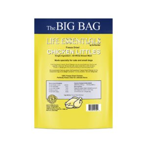 All Natural Freeze Dried Chicken/Chicken Littles Pet Treats for Dogs & Cats - No Fillers, Preservatives, or Additives - A No Grain Tasty Treat -1 Lb Big Bag - Made in USA