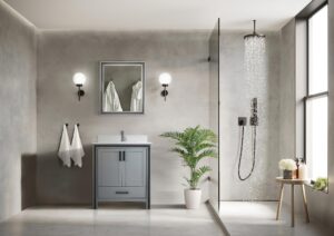 bell+modern augustine 30 in w x 22 in d dark grey bath vanity