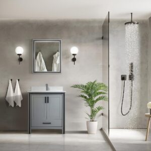 Bell+Modern Augustine 30 in W x 22 in D Dark Grey Bath Vanity