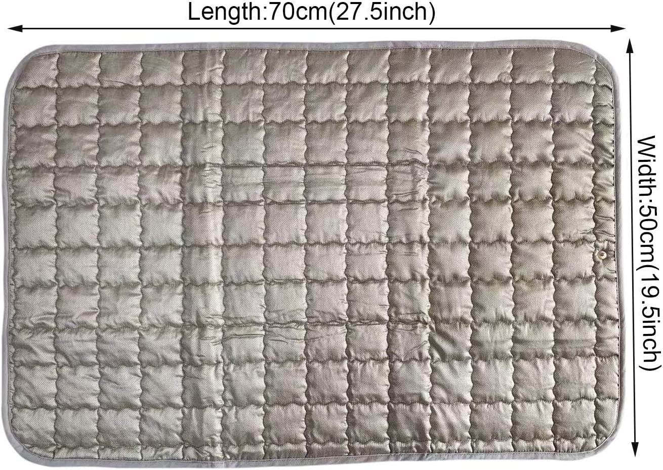 Amradield RF EMI Reducing Earthing Grounded Silver Blankets & Throws Plush Pad Sheet Mats for Bed Sofa or Seat 20x27inch