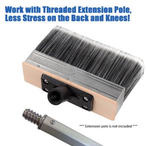 Deck Stain Brush Applicator - 7-inch Deck Paint Brushes for Applying Stains, Paints, Sealers for Brick Concrete Walls - Heavy-Duty Outdoor Deck Oil Staining Brush for Wood Fence